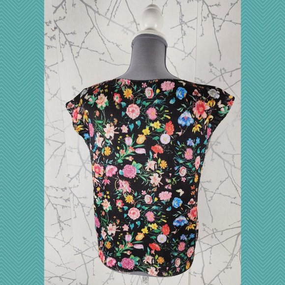 Laggia De Tessitori Colorful Floral Printed Knit Tee - Picture 4 of 5